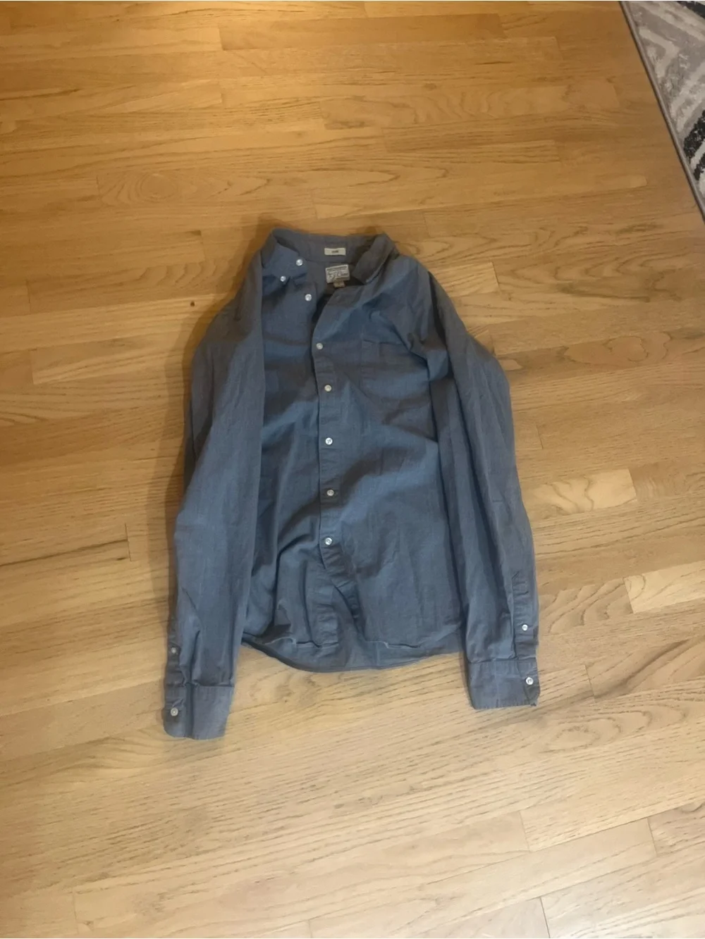 J. Crew Men's Chambray Button-Down Shirt in Slate Blue